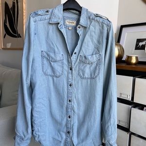 Express Light Blue Button Down Shirt